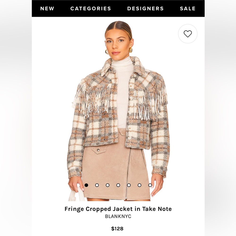 revolve/blank nyc cropped fringe jacket